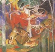 Franz Marc Deer in the Forest i (mk34) oil painting